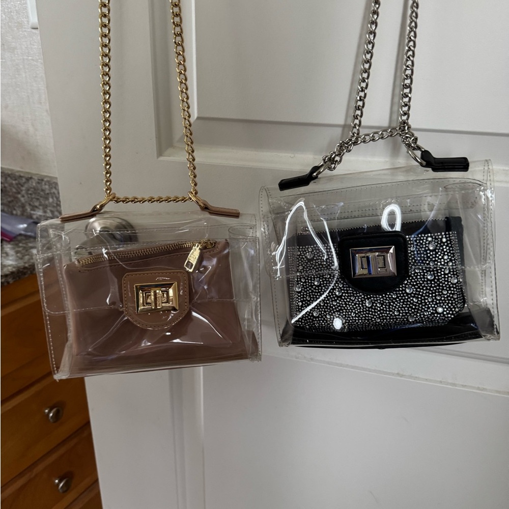 Steve Madden Brown and Black Crossbody Bags with Chain Straps
